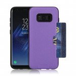 Wholesale Galaxy S8 Plus Credit Card Hybrid Case (Black)